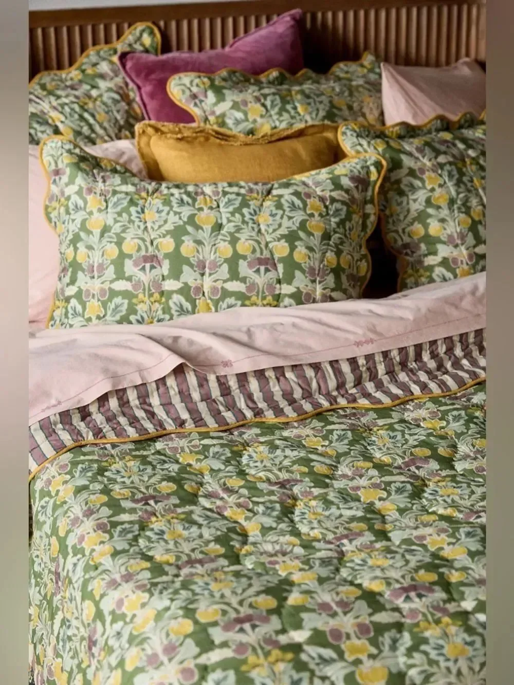New Anthropologie Iluka 100% Cotton Gauze Floral Quilt Size Queen